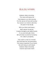 bulsu hymn